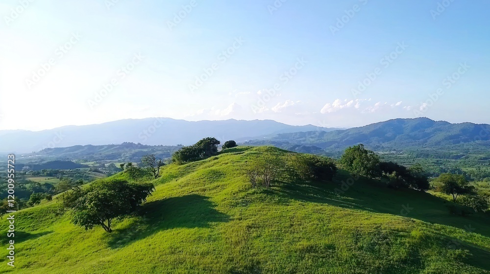 Fototapeta premium Serene Hilltop Landscape