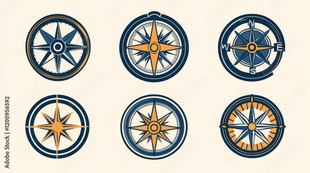 Navigation marine compass or Wind Rose vector icon. Isolated symbols of nautical retro navigator compass with winds names of East, West, North and South arrows for ship travel design Navigation marine compass or Wind Rose vector icon. Isolated symbols of nautical retro navigator compass with winds names of East, West, North and South arrows for ship travel design