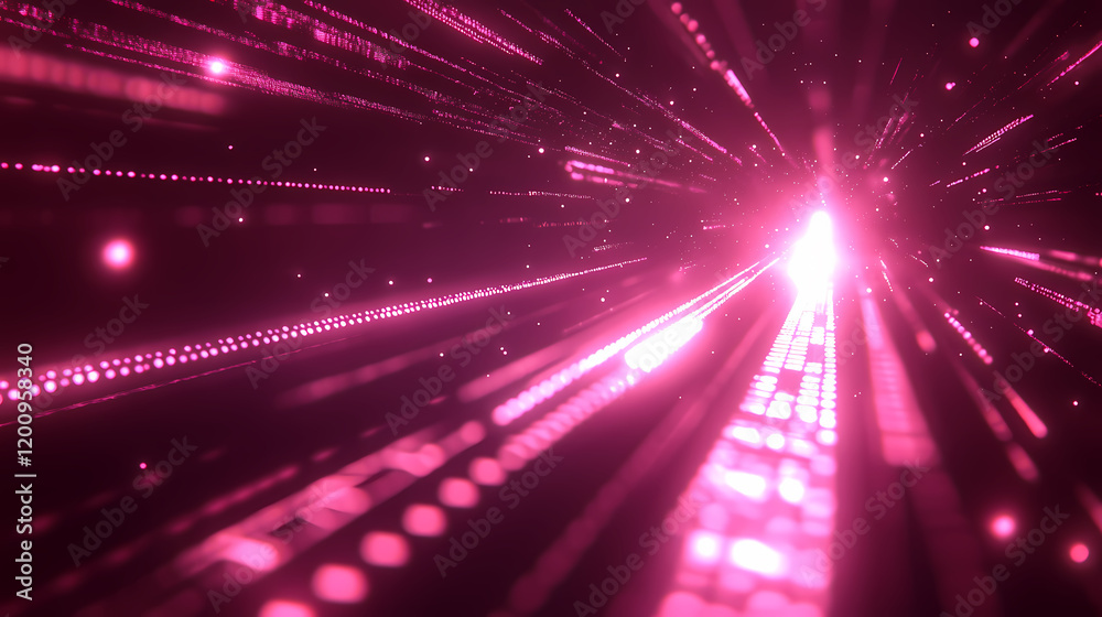 Fototapeta premium Data flow in a virtual network