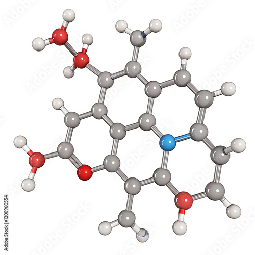 atorvastatin molecule, structural chemical formula, ball-and-stick model, isolated image Lipitor photo