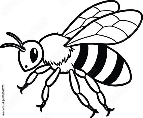 a bee cartoon character coloring