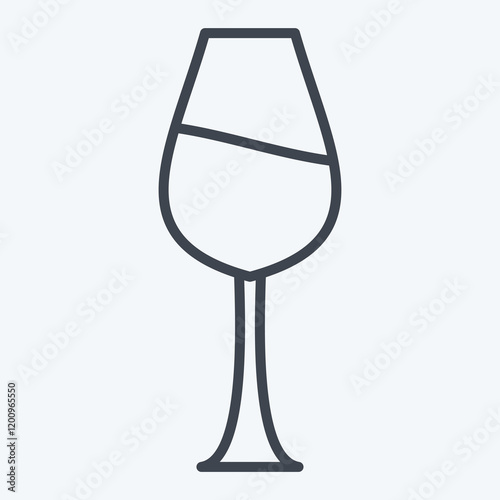 Icon Wine List. related to Restaurant symbol. line style. design editable