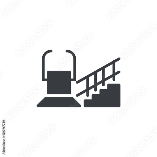 Stair lift vector icon