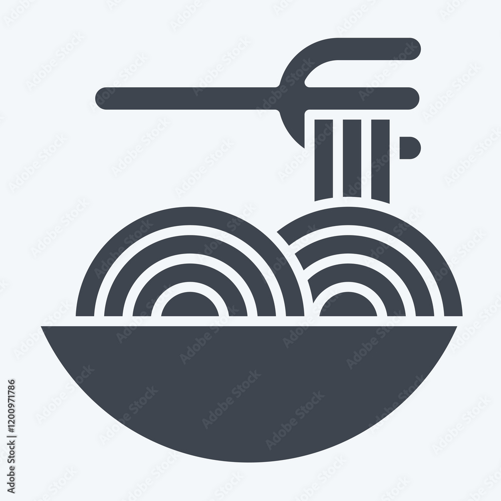 Icon Spagheti. related to Restaurant symbol. glyph style. design editable Icon Spagheti. related to Restaurant symbol. glyph style. design editable