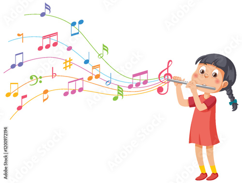 Joyful Melody with Colorful Notes