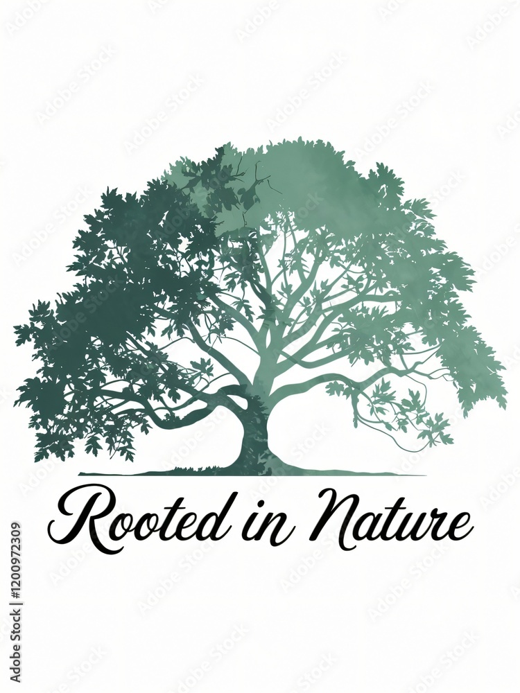 Obraz premium green tree illustration