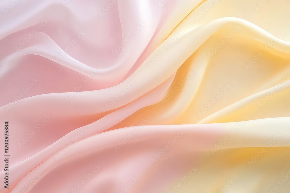 Fototapeta premium A gradient pastel banner with smooth transitions from light pink to soft yellow for abstract styling.