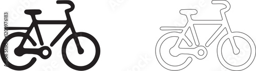 Simple vector bicycle sign.