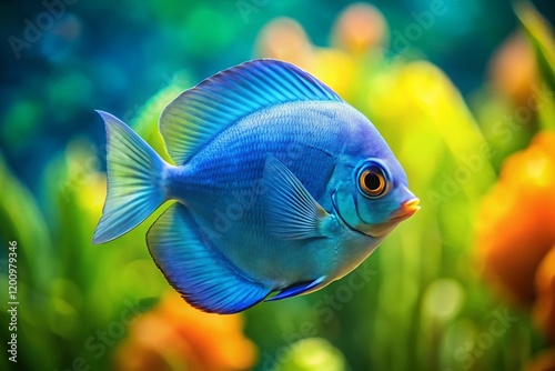 Blue Platax Fish (Platax orbicularis) Swimming -  Underwater Stock Photo photo