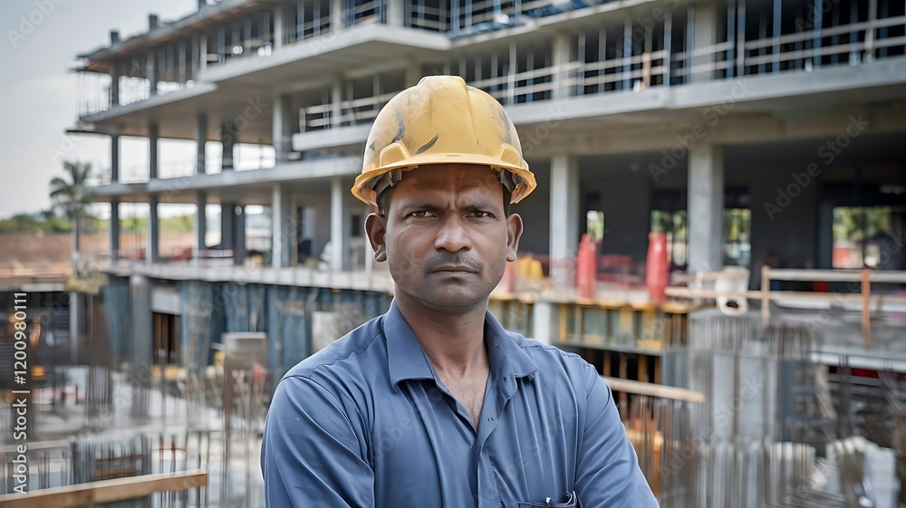 Portrait of civil engineer in site Portrait of civil engineer in site