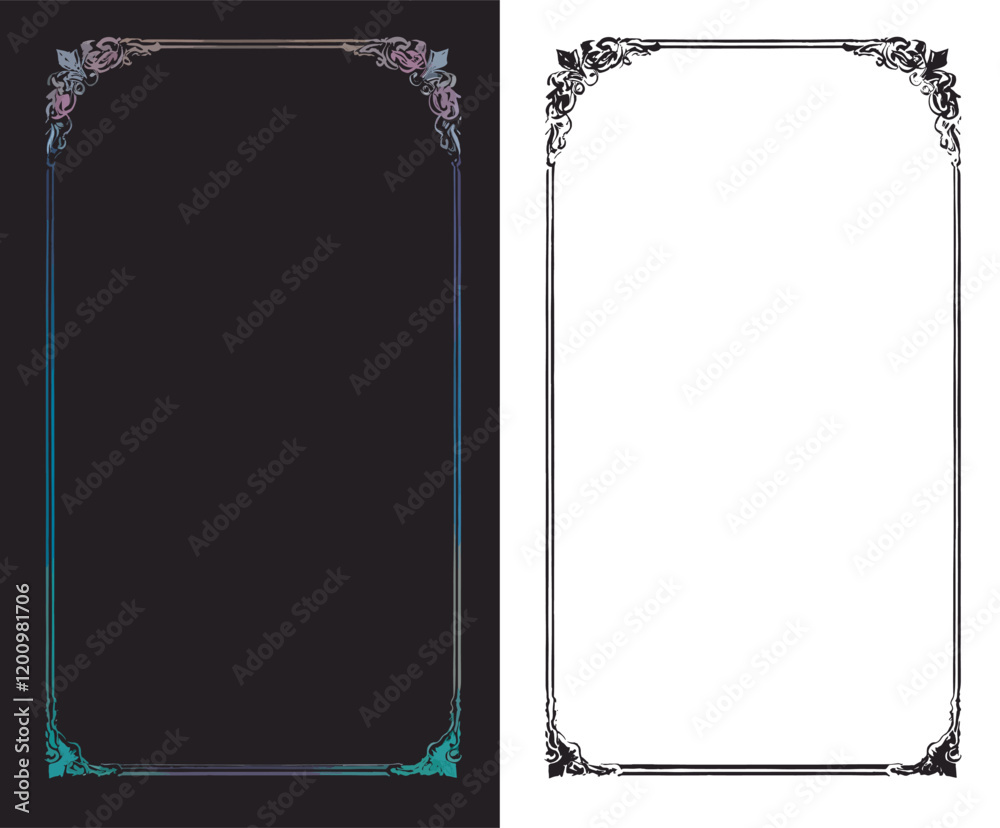 minimalist colorfull frame , simple frame wedding papper frame, card frame 