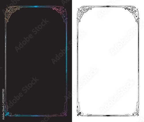 minimalist colorfull frame , simple frame wedding papper frame, card frame 