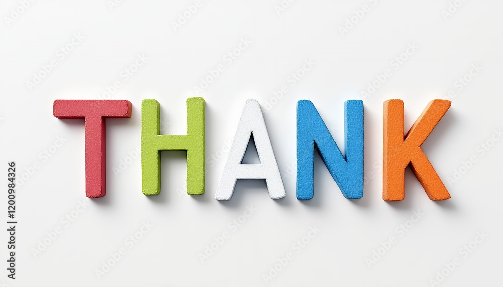 Colorful Thank You Message: A vibrant expression of gratitude. Colorful Thank You Message: A vibrant expression of gratitude.