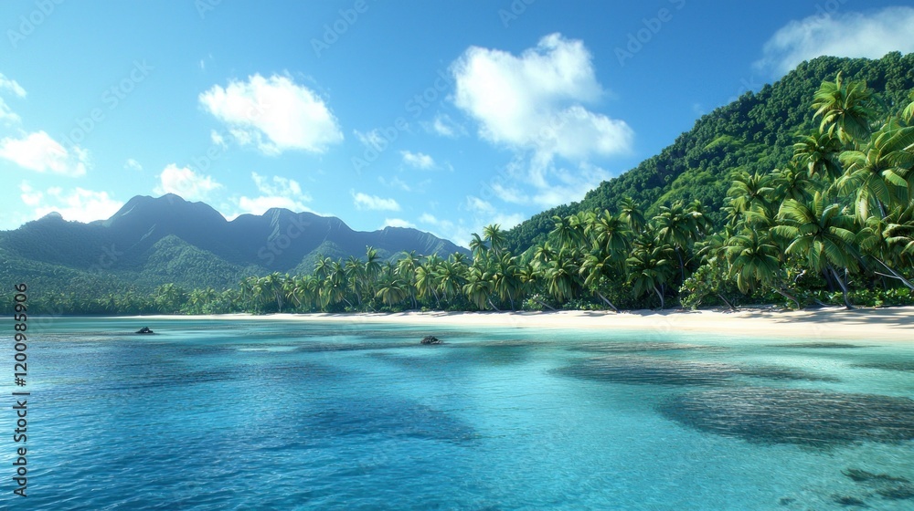 Tranquil Tropical Beach Scene Tranquil Tropical Beach Scene