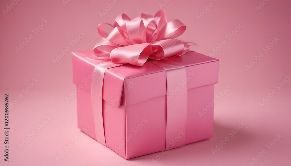 Pink giftbox with ribbon Pink giftbox with ribbon