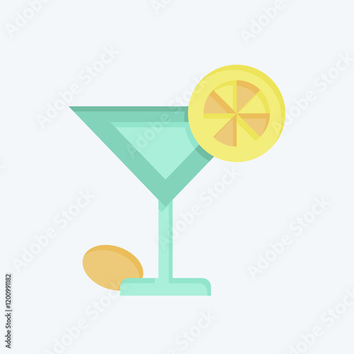 Icon Cocktails. related to Restaurant symbol. flat style. design editable