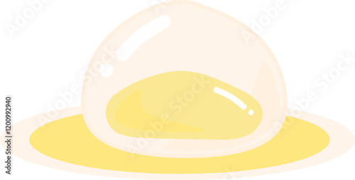 Sweet Steamed Bun with Custard Filling on Plate