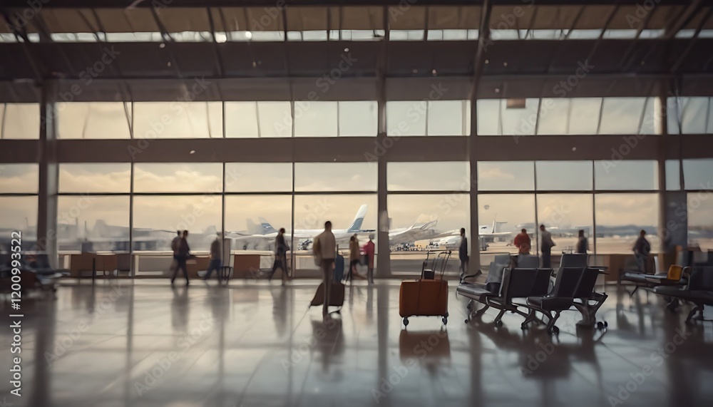 Obraz premium Blurry airport background