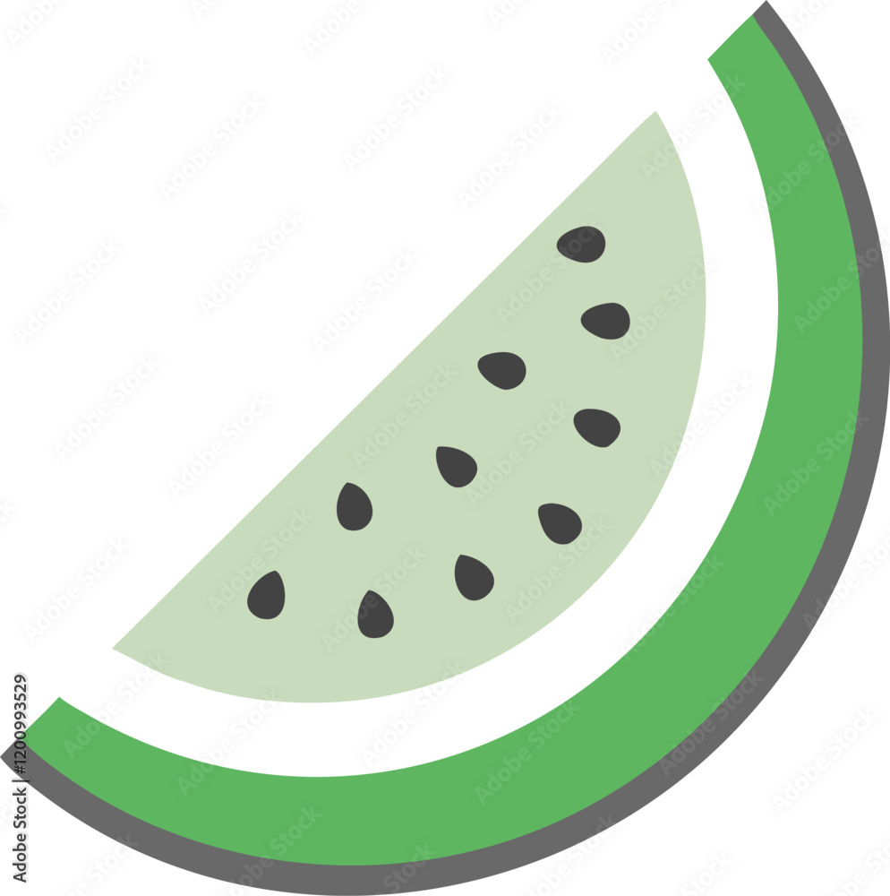 Watermelon Slice Vector: Refreshing Summer Fruit Illustration
