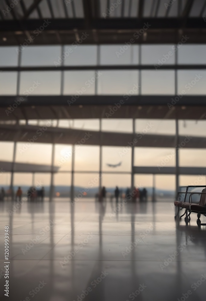 Fototapeta premium Blurry airport background