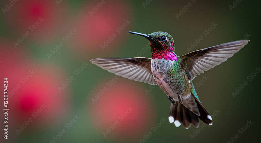 Fototapeta premium Annnimal Hummingbird in Flight Nature Wildlife Birds Photography