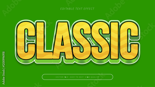 classic editable text effect 3d gradient typography design