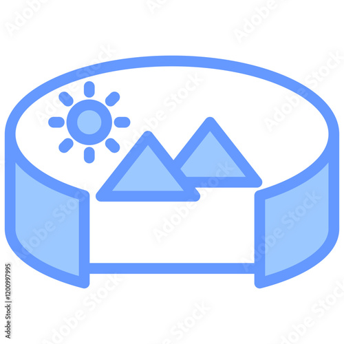 Simulated Environment Blue Icon