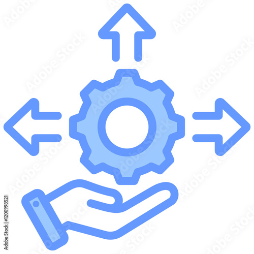 Decision Making System Blue Icon