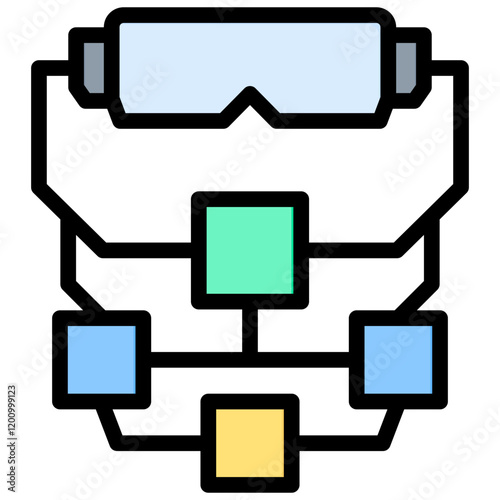 Spatial Comp Framework Outline Color Icon