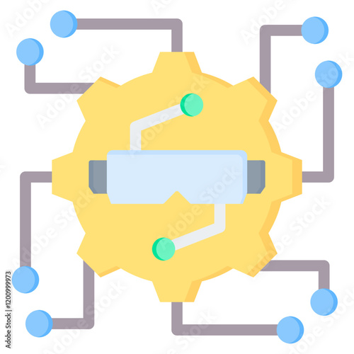 Spatial Comp Technology Flat Icon