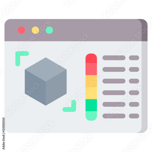 Spatial Interpolation Flat Icon