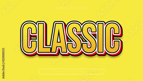 classic editable text effect 3d gradient typography design