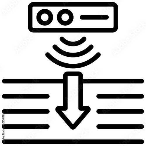 Depth Sensing Outline Icon