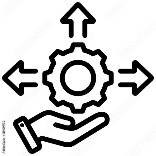Decision Making System Outline Icon