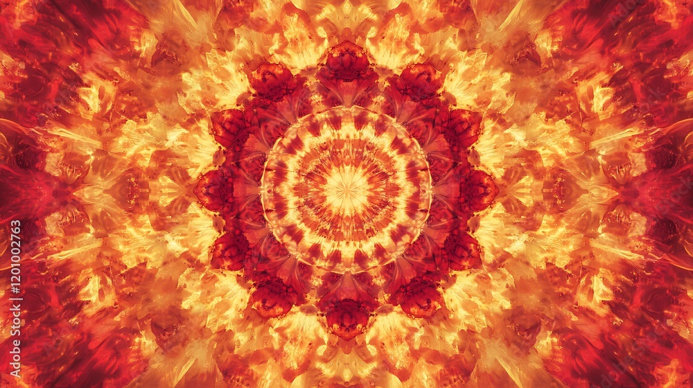 Fiery light texture with radiant red and gold patterns creating a vivid flame-inspired background Fiery light texture with radiant red and gold patterns creating a vivid flame-inspired background