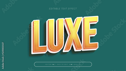 luxe gradient text effect editable modern typography vector