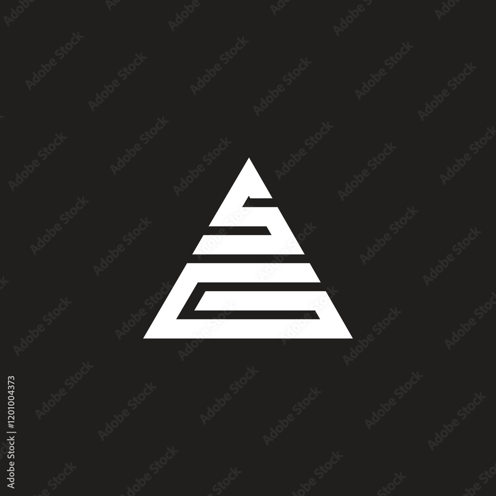 Initial letter GS or SG minimalist logo design art lines with modern vector template and triangle shape, perfect for branding company identity. Initial letter GS or SG minimalist logo design art lines with modern vector template and triangle shape, perfect for branding company identity.
