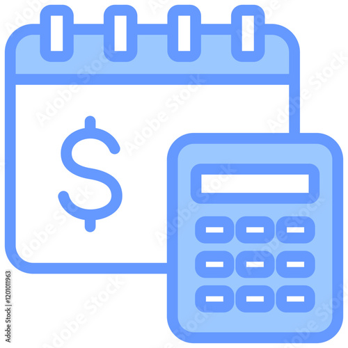 Financial Planning Blue Icon