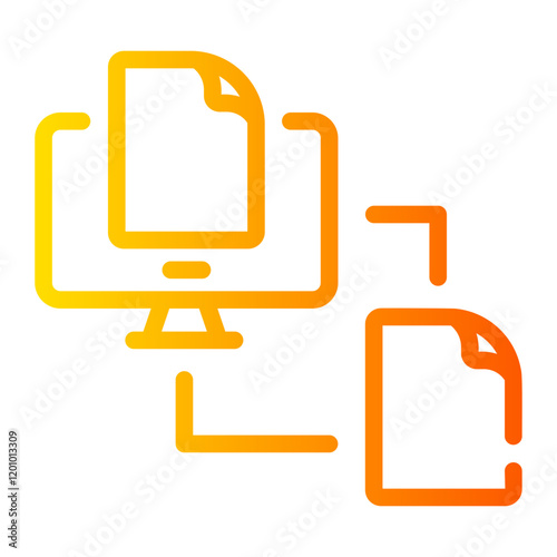 data sharing Line Gradient Icon