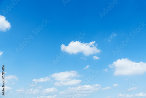 Fototapeta Naklejka Na Ścianę i Meble -  Background of blue sky with some white clouds