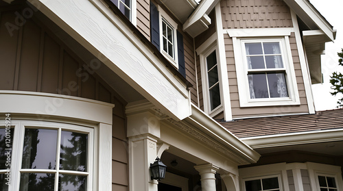 Elegant Home Exterior  Architectural Design and Craftsmanship in a Classic Suburban House