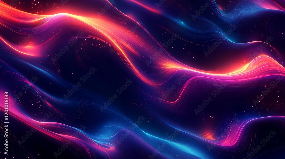 Obraz premium Fiery light design with bright glowing edges and intricate flowing patterns