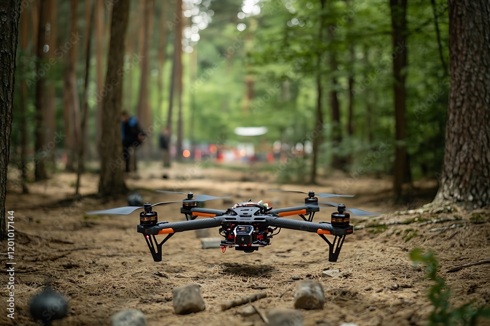 Naklejka premium a racing drone