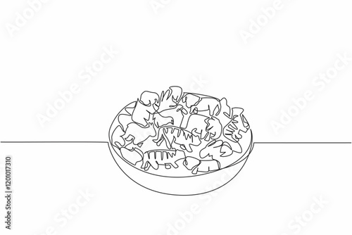 Single one line drawing pile of animal crackers in various animal shapes on bowl. Serving snacks. Easy to take and delicious. National Animal Crackers Day. Continuous line design graphic illustration