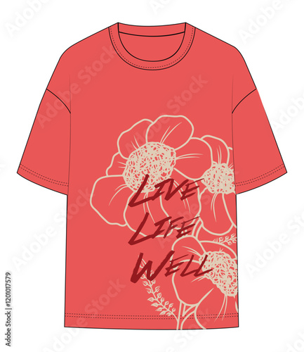 chamomile flower Modern slogan art illustration t-shirt shirt sweatshirt flat sketch graphic placement print fashion vector artwork