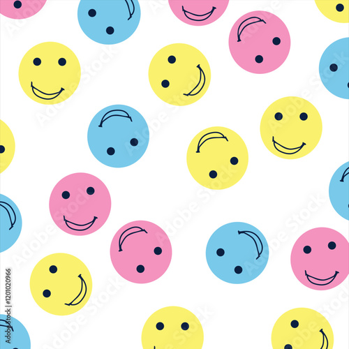 smile all over pattern vector art