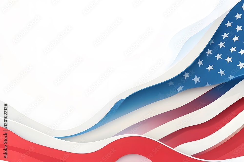 Obraz premium American Flag Symbol Background, Generative AI