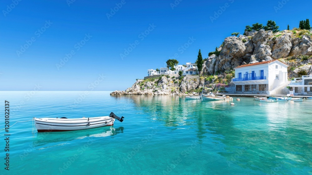 Fototapeta premium Mediterranean Seaside Town