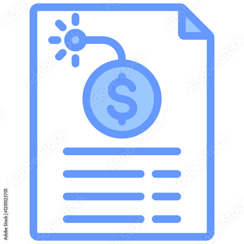 Credit Report Blue Icon