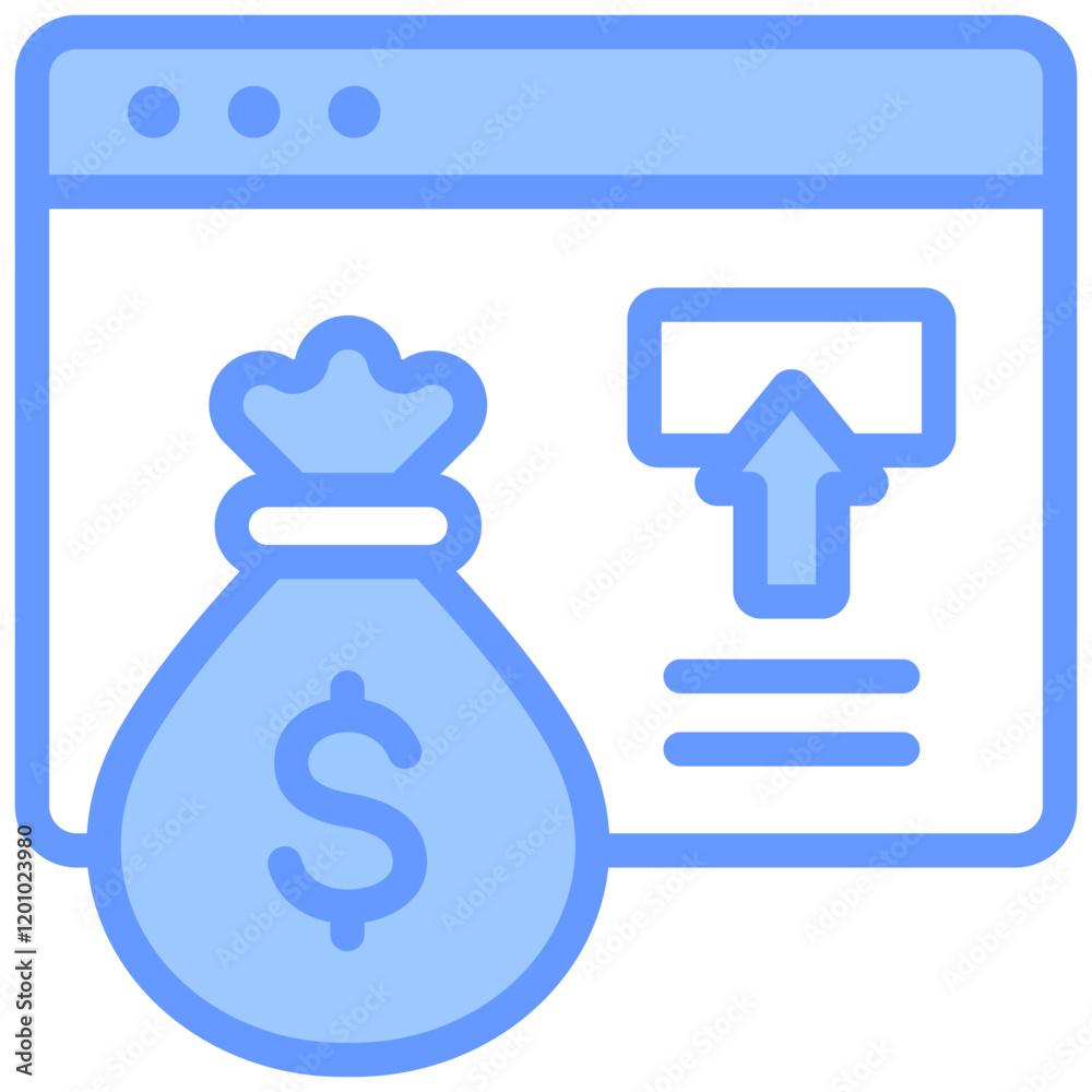 Credit Application Blue Icon Credit Application Blue Icon